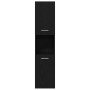 Gabinete de baño de pared negro y roble de 30x30x130 cm, de madera compuesta de , Tocadores de baño - Ref: Foro24-862532, Pre...
