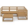 Muebles de jardín 5 piezas marrón miel madera maciza de pino de vidaXL, Conjuntos de jardín - Ref: Foro24-3075552, Precio: 32...