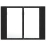 Espejo de baño LED con armario Negro Roble 60x12x45 cm de madera de , Tocadores de baño - Ref: Foro24-862550, Precio: 62,76 €...