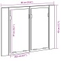 Espejo de baño LED con armario Negro Roble 60x12x45 cm de madera de , Tocadores de baño - Ref: Foro24-862550, Precio: 62,76 €...