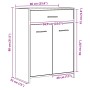 Armario de baño Negro Roble 60x33x80 cm Madera de , Muebles de baño - Ref: Foro24-862551, Precio: 75,23 €, Descuento: -5%%