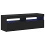 Mueble de TV con LED Negro Roble 120x35x40 cm Madera elaborada de , Muebles TV - Ref: Foro24-862553, Precio: 96,58 €, Descuen...