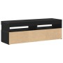 Mueble de TV con LED Negro Roble 120x35x40 cm Madera elaborada de , Muebles TV - Ref: Foro24-862553, Precio: 96,58 €, Descuen...
