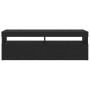 Mueble de TV con LED Negro Roble 120x35x40 cm Madera elaborada de , Muebles TV - Ref: Foro24-862553, Precio: 96,58 €, Descuen...