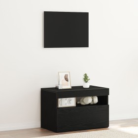 Mueble de TV con luces LED Negro Roble 60x35x40 cm de madera de , Muebles TV - Ref: Foro24-862555, Precio: 51,68 €, Descuento: %