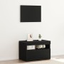 Mueble de TV con luces LED Negro Roble 60x35x40 cm de madera de , Muebles TV - Ref: Foro24-862555, Precio: 51,68 €, Descuento: %