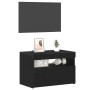 Mueble de TV con luces LED Negro Roble 60x35x40 cm de madera de , Muebles TV - Ref: Foro24-862555, Precio: 51,68 €, Descuento: %