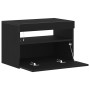 Mueble de TV con luces LED Negro Roble 60x35x40 cm de madera de , Muebles TV - Ref: Foro24-862555, Precio: 51,68 €, Descuento: %