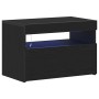 Mueble de TV con luces LED Negro Roble 60x35x40 cm de madera de , Muebles TV - Ref: Foro24-862555, Precio: 51,68 €, Descuento: %