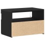 Mueble de TV con luces LED Negro Roble 60x35x40 cm de madera de , Muebles TV - Ref: Foro24-862555, Precio: 51,68 €, Descuento: %