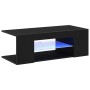 Mueble de TV con luces LED en roble negro, 90x39x30 cm, de madera elaborada de , Muebles TV - Ref: Foro24-862562, Precio: 64,...