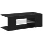 Mueble de TV con luces LED en roble negro, 90x39x30 cm, de madera elaborada de , Muebles TV - Ref: Foro24-862562, Precio: 64,...