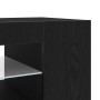 Mueble de TV con luces LED en roble negro, 90x39x30 cm, de madera elaborada de , Muebles TV - Ref: Foro24-862562, Precio: 64,...