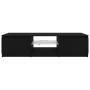 Mueble de TV con luces LED, negro y roble, 140x40x35.5 cm, de madera de , Muebles TV - Ref: Foro24-862563, Precio: 112,29 €, ...