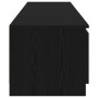 Mueble de TV con luces LED, negro y roble, 140x40x35.5 cm, de madera de , Muebles TV - Ref: Foro24-862563, Precio: 112,29 €, ...