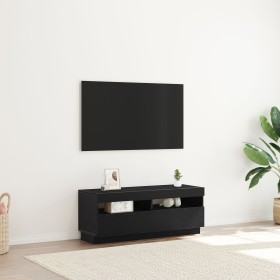 Comprar Mueble de TV con luces LED Negro y Roble
