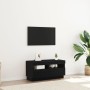 Mueble de TV con luces LED en roble negro, 80x35x40 cm, de madera de , Muebles TV - Ref: Foro24-862566, Precio: 75,14 €, Desc...