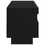 Mueble de TV con luces LED en roble negro, 80x35x40 cm, de madera de , Muebles TV - Ref: Foro24-862566, Precio: 75,14 €, Desc...