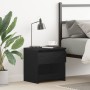 Mesa de Noche Negra de Roble 40x30x39 cm de Madera de , Mesitas de noche - Ref: Foro24-862574, Precio: 40,35 €, Descuento: -5%%