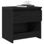 Mesa de Noche Negra de Roble 40x30x39 cm de Madera de , Mesitas de noche - Ref: Foro24-862574, Precio: 40,35 €, Descuento: -5%%