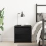 Mesa de Noche Negra de Roble 40x30x39 cm de Madera de , Mesitas de noche - Ref: Foro24-862574, Precio: 40,35 €, Descuento: -5%%