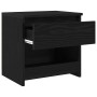 Mesa de Noche Negra de Roble 40x30x39 cm de Madera de , Mesitas de noche - Ref: Foro24-862574, Precio: 40,35 €, Descuento: -5%%
