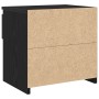 Mesa de Noche Negra de Roble 40x30x39 cm de Madera de , Mesitas de noche - Ref: Foro24-862574, Precio: 40,35 €, Descuento: -5%%