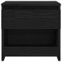 Mesa de Noche Negra de Roble 40x30x39 cm de Madera de , Mesitas de noche - Ref: Foro24-862574, Precio: 40,35 €, Descuento: -5%%