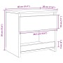 Mesa de Noche Negra de Roble 40x30x39 cm de Madera de , Mesitas de noche - Ref: Foro24-862574, Precio: 40,35 €, Descuento: -5%%