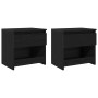 Cajoneras de Noche 2 piezas Negro Roble 40x30x39 cm Madera elaborada de , Mesitas de noche - Ref: Foro24-862575, Precio: 69,9...
