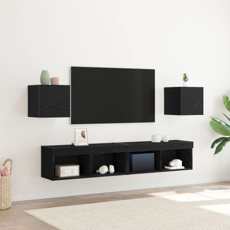 Gabinetes de TV Montados en la Pared  2 pcs Negro Roble 30,5x30x30 cm | Foro24.es | Tu tienda online para hogar, jardín y más Foro24.es