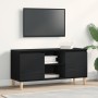 Mueble de TV  con patas de madera color negro roble 102x35x50 cm | Foro24.es | Tu tienda online para hogar, jardín y más Foro24.es
