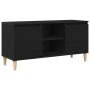 Mueble de TV  con patas de madera color negro roble 102x35x50 cm | Foro24.es | Tu tienda online para hogar, jardín y más Foro24.es