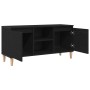 Mueble de TV  con patas de madera color negro roble 102x35x50 cm | Foro24.es | Tu tienda online para hogar, jardín y más Foro24.es