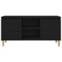 Mueble de TV  con patas de madera color negro roble 102x35x50 cm | Foro24.es | Tu tienda online para hogar, jardín y más Foro24.es