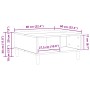 Mesa de Café en Negro y Roble, 60x60x30 cm, de Madera de Ingeniería de , Mesas de centro - Ref: Foro24-862586, Precio: 57,43 ...