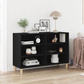 Aparador Negro Roble 103,5x35x70 cm en Madera Ingenierada de , Taquillas y armarios de almacenamiento - Ref: Foro24-862590, P...