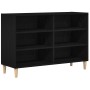 Aparador Negro Roble 103,5x35x70 cm en Madera Ingenierada de , Taquillas y armarios de almacenamiento - Ref: Foro24-862590, P...