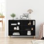 Aparador Negro Roble 103,5x35x70 cm en Madera Ingenierada de , Taquillas y armarios de almacenamiento - Ref: Foro24-862590, P...
