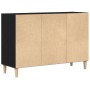 Aparador Negro Roble 103,5x35x70 cm en Madera Ingenierada de , Taquillas y armarios de almacenamiento - Ref: Foro24-862590, P...