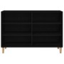 Aparador Negro Roble 103,5x35x70 cm en Madera Ingenierada de , Taquillas y armarios de almacenamiento - Ref: Foro24-862590, P...