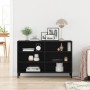 Mueble de almacenamiento Negro Roble 103,5x35x70 cm Madera elaborada de , Aparadores - Ref: Foro24-862591, Precio: 92,49 €, D...