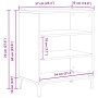 Aparador Negro de Roble  57x35x70 cm de Madera de Ingeniería | Foro24.es | Tu tienda online para hogar, jardín y más Foro24.es