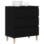 Aparador Negro Roble 60x35x70 cm Madera elaborada de , Aparadores - Ref: Foro24-862595, Precio: 90,65 €, Descuento: %