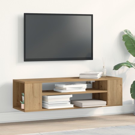 Mueble de TV de Pared en Roble Artisan de 100x30x26,5 cm de , Muebles TV - Ref: Foro24-862599, Precio: 49,54 €, Descuento: -5%%
