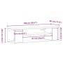 Mueble para TV de pared en roble negro, 100x30x26.5 cm, de madera compuesta de , Muebles TV - Ref: Foro24-862600, Precio: 50,...
