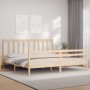 Estructura de cama con cabecero madera maciza 200x200 cm de vidaXL, Camas y somieres - Ref: Foro24-3193876, Precio: 139,26 €,...