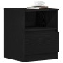Mesa de Noche  Negra Roble 40x40x50 cm Madera | Foro24.es | Tu tienda online para hogar, jardín y más Foro24.es