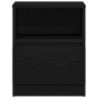 Mesa de Noche  Negra Roble 40x40x50 cm Madera | Foro24.es | Tu tienda online para hogar, jardín y más Foro24.es