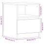 Mesa de Noche  Negra Roble 40x40x50 cm Madera | Foro24.es | Tu tienda online para hogar, jardín y más Foro24.es